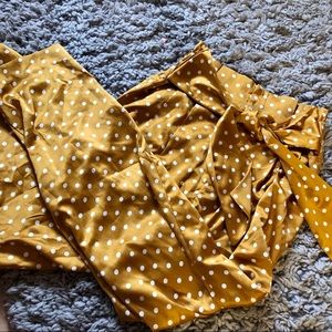 silk polka dot pants